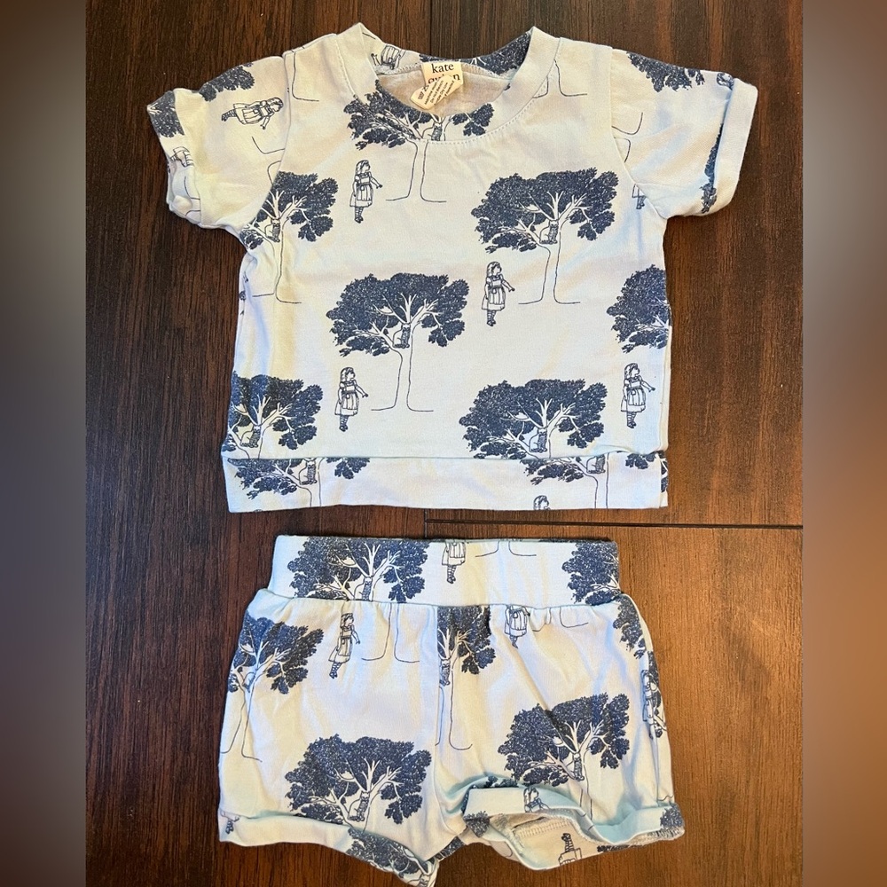 Kate Quinn 3-6m Alice in Wonderland two piece set. New without tags